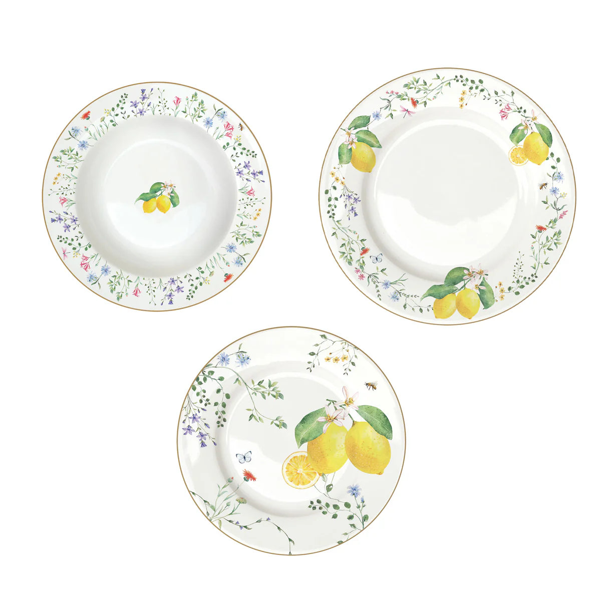 Set Piatti 18 PEZZI - Fleurs et Citrons - Easy Life