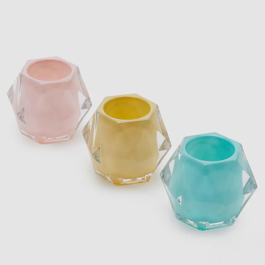 Portacandela Diamond Ass. H 8,5 Cm D 10,5 Cm Multicolor 1 Pz - EDG