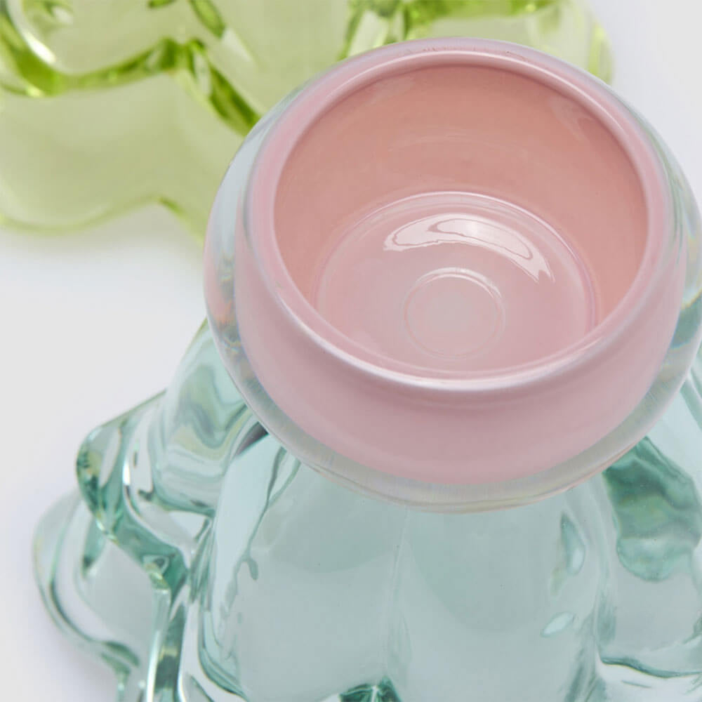 Vaso Fiore in Vetro con Piede H 15,5 cm - EDG