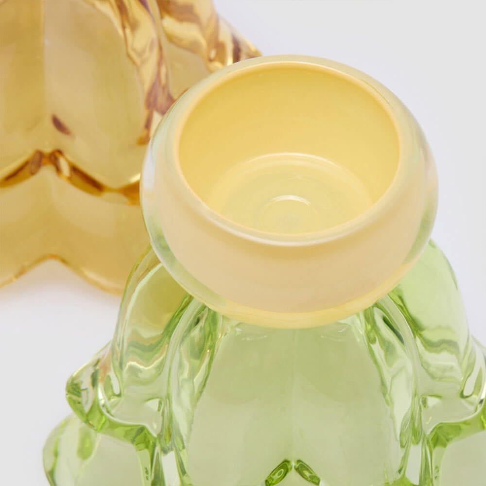 Vaso Fiore in Vetro con Piede H 15,5 cm - EDG