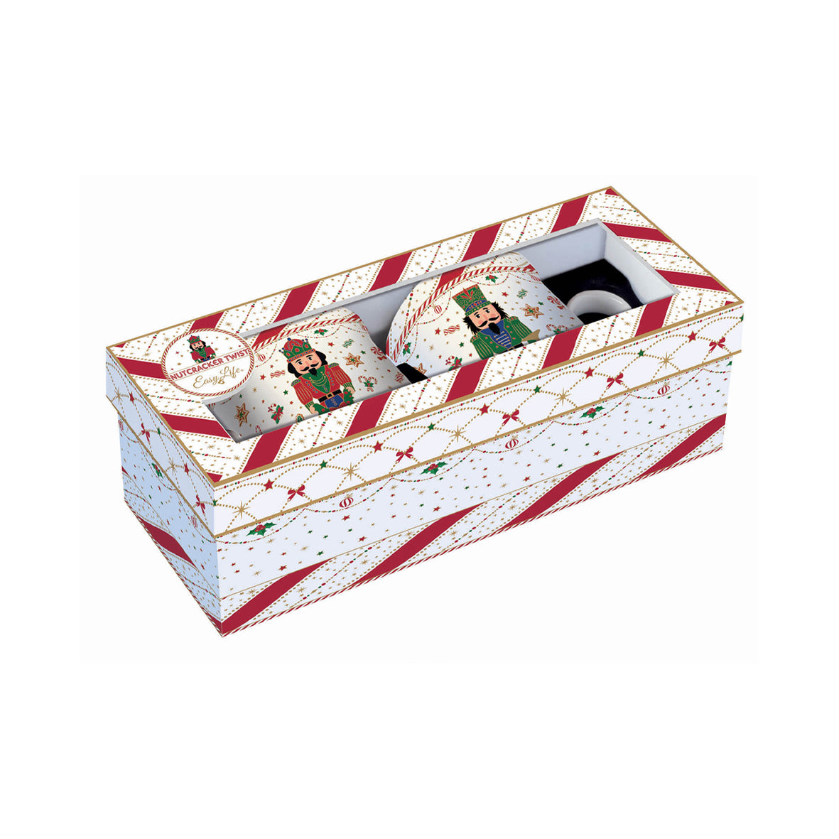 Set 2 tazze in porcellana 300 ml NUTCRACKER TWIST - Easy Life