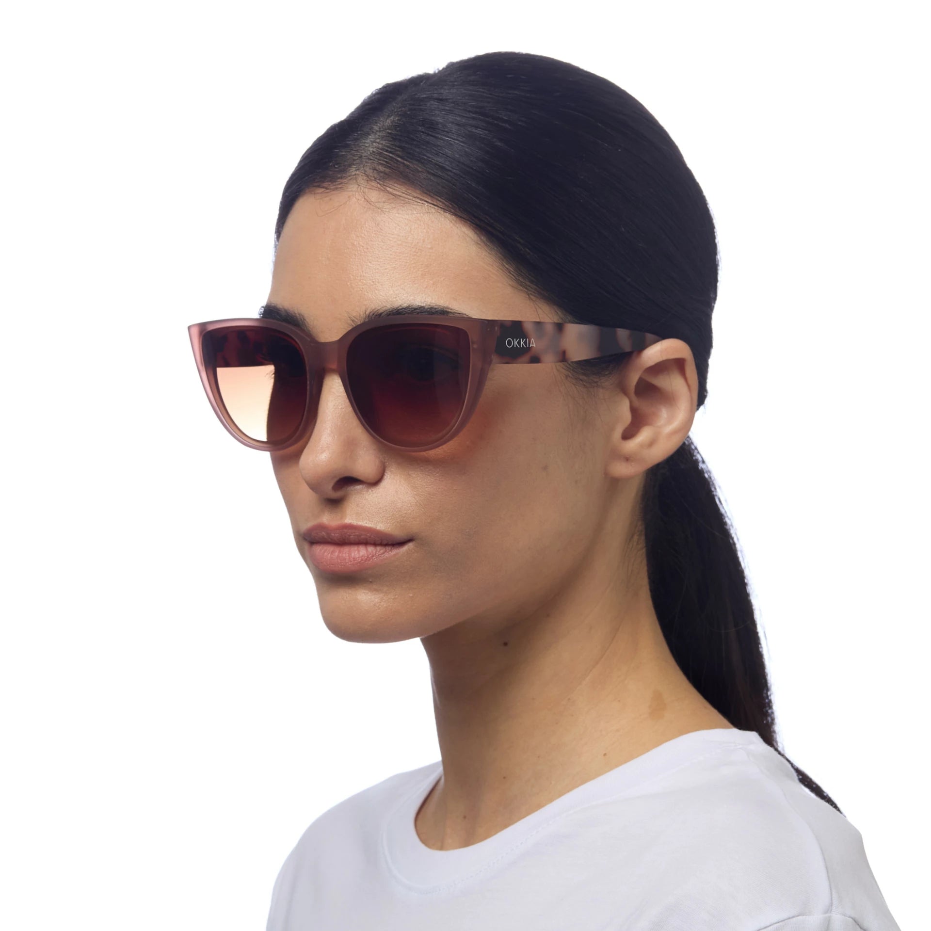 Occhiali da sole Gatto Lite modello Silvia Havana e rosa - Più Forty