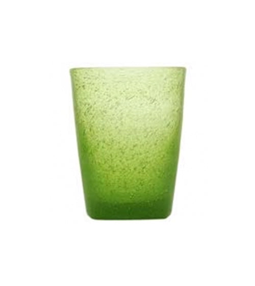 Set 6 Bicchieri Vetro pulegoso Senza Gambo Lime Memento