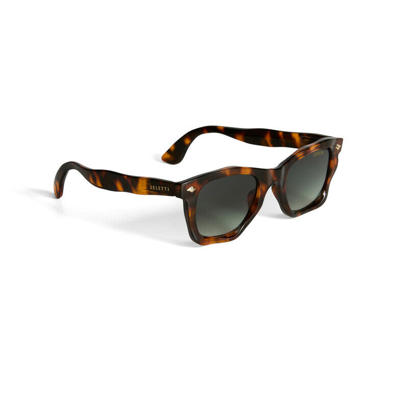 Occhiali da sole Seletti x OKKIA Dakota Havana con lenti verdi - Più Forty