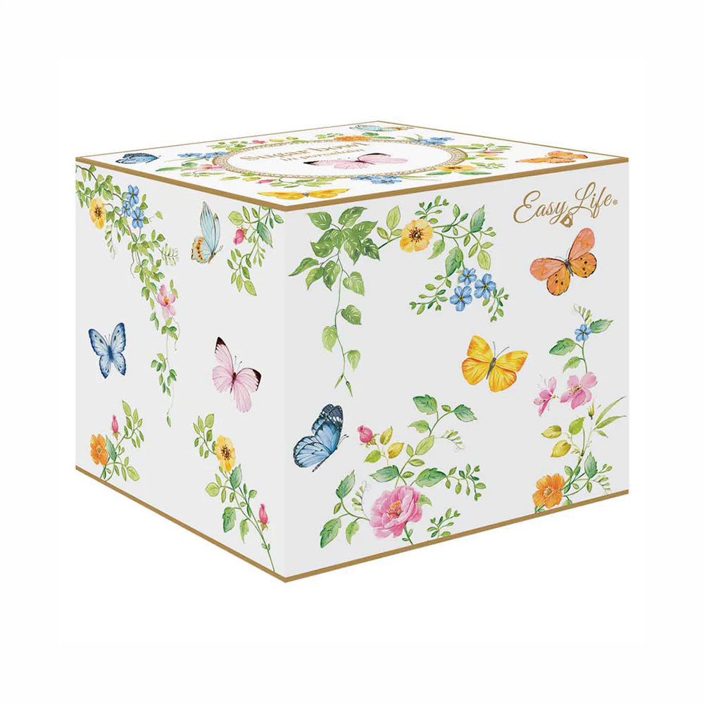 Zuccheriera in porcellana 220 ml in color box - Dancing Butterflies - Easy Life