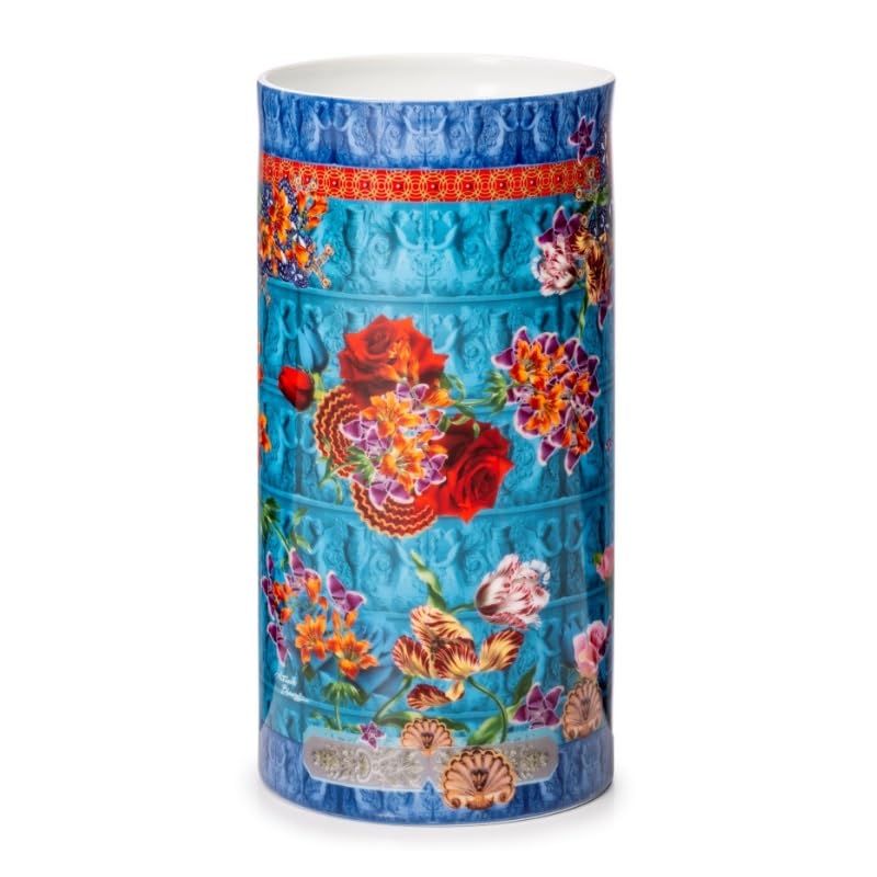 Vaso in porcellana Blu “Foulard” cm 30h. cod 37706 Lamart