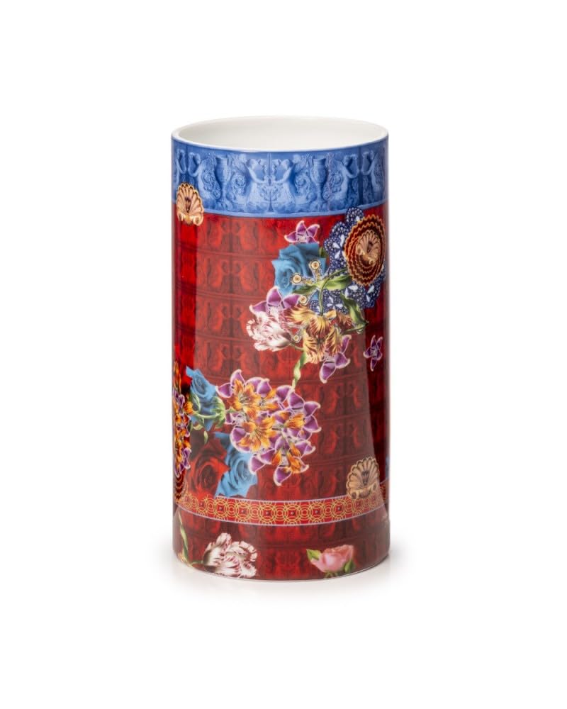 Vaso in porcellana Foulard Rosso cm 22,5 h. cod 37703 Lamart