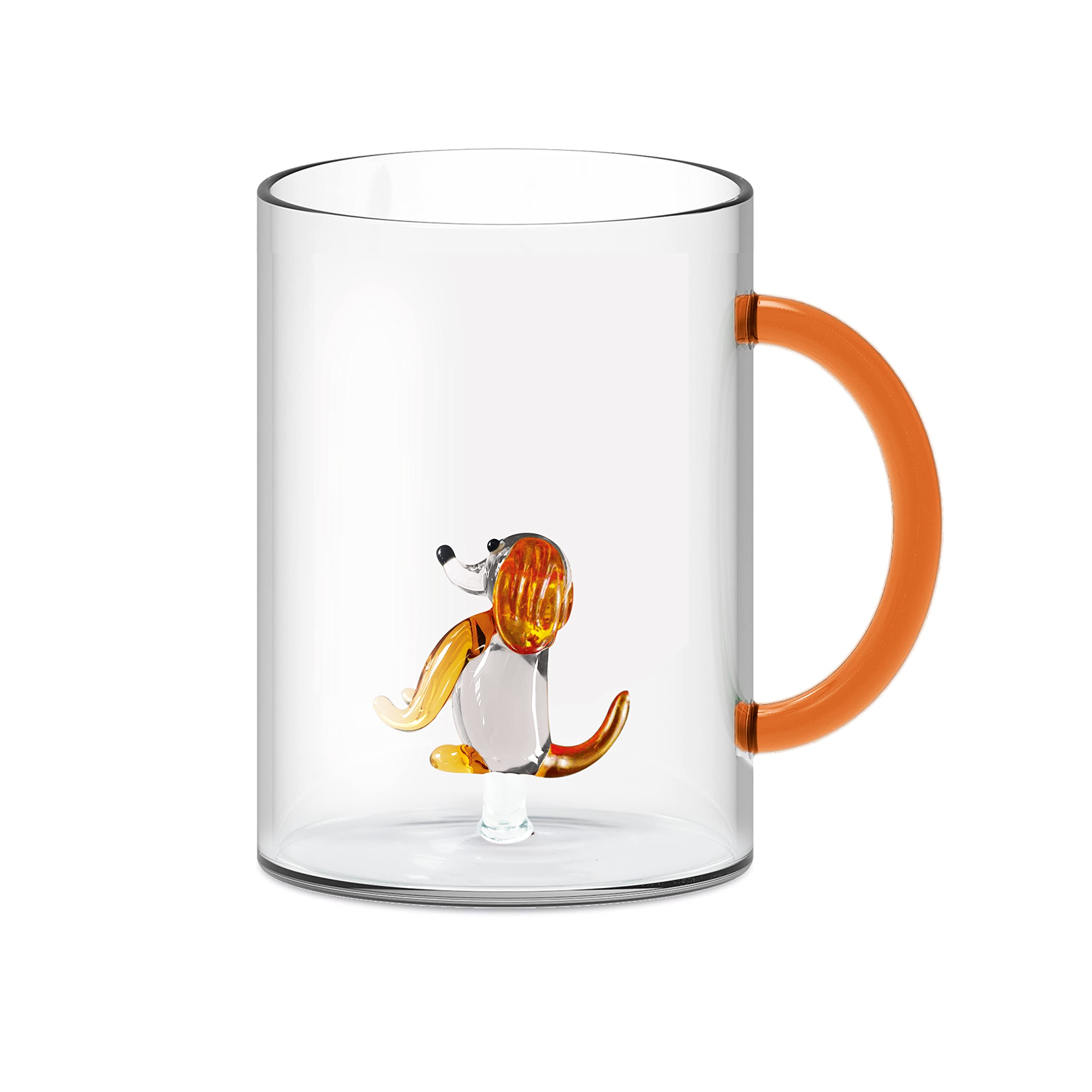 Tazza in vetro borosilicato in confezione regalo. Capacità: 420 ml. Figurina: Cane WD Lifestyle