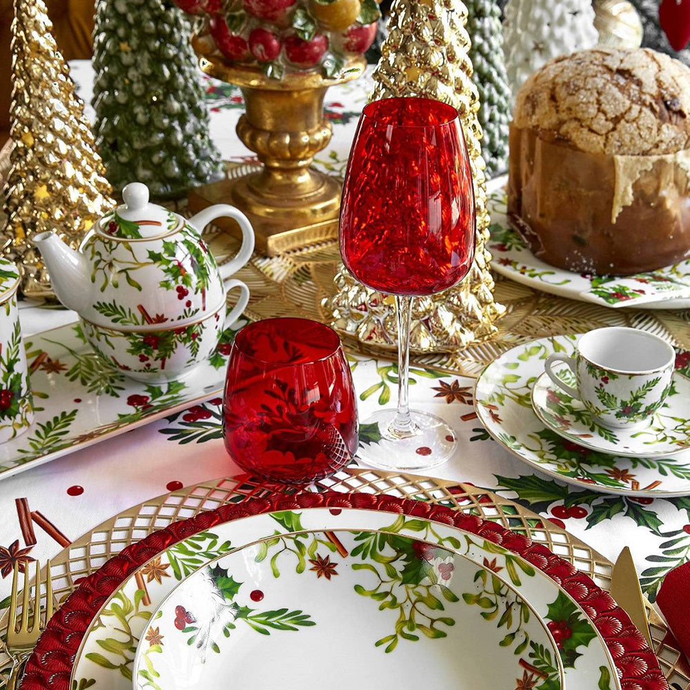 Set 6 tazzine con piattino Redberry Natale - Fade Maison