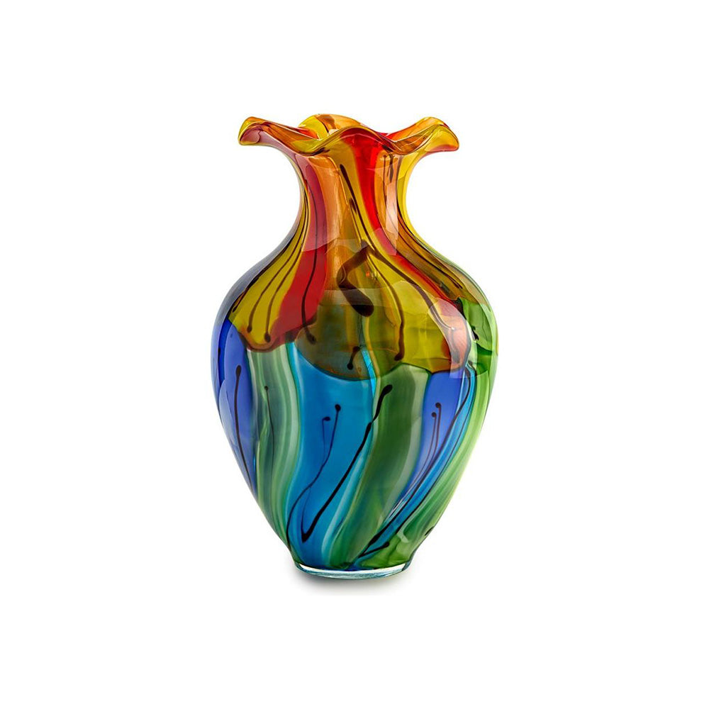 Vaso in vetro Afrodite multicolore 26x36 Cm - Fade