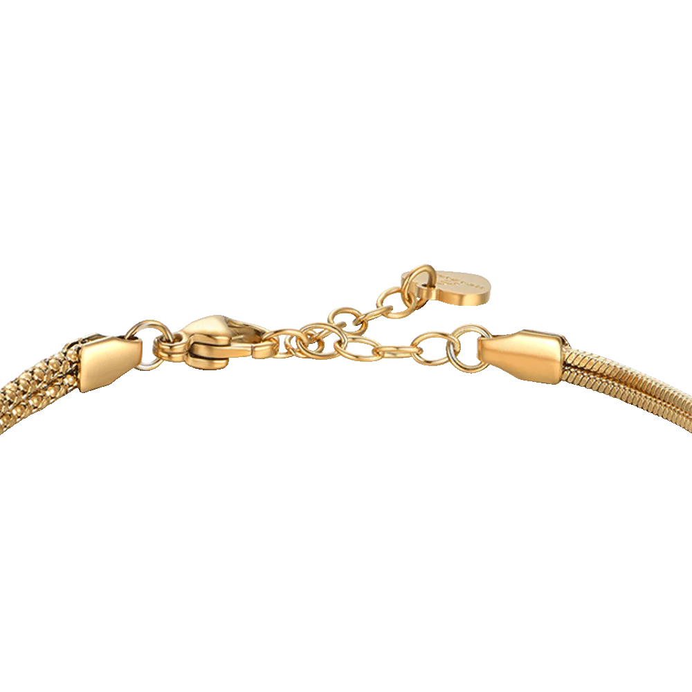 Bracciale donna in acciaio IP Gold con nodo - Luca Barra