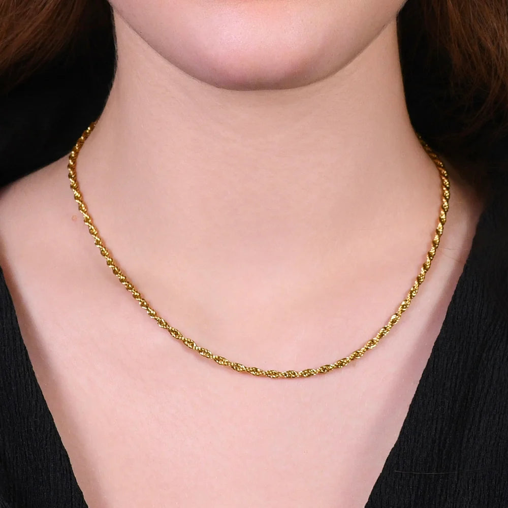 Collana donna in acciaio IP Gold - Luca Barra