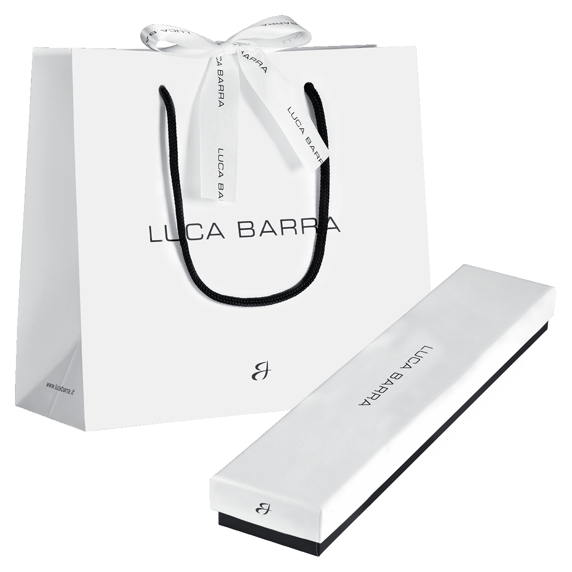 Collana tennis donna in acciaio con zirconi bianchi - Luca Barra