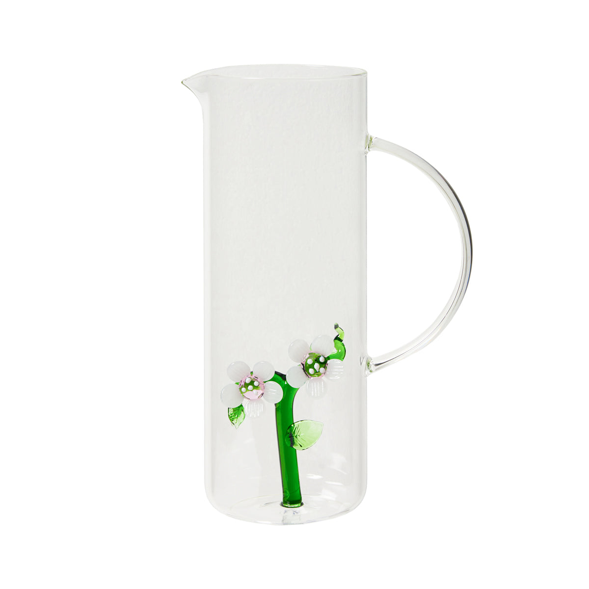 Brocca Fiori Bianchi H. 24 Cm - Henriette