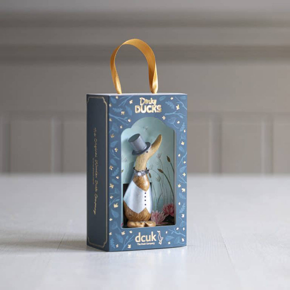 Dinky Duck Sposini con scatola da regalo - Dipinto a Mano 11 cm - Capitani Coraggiosi