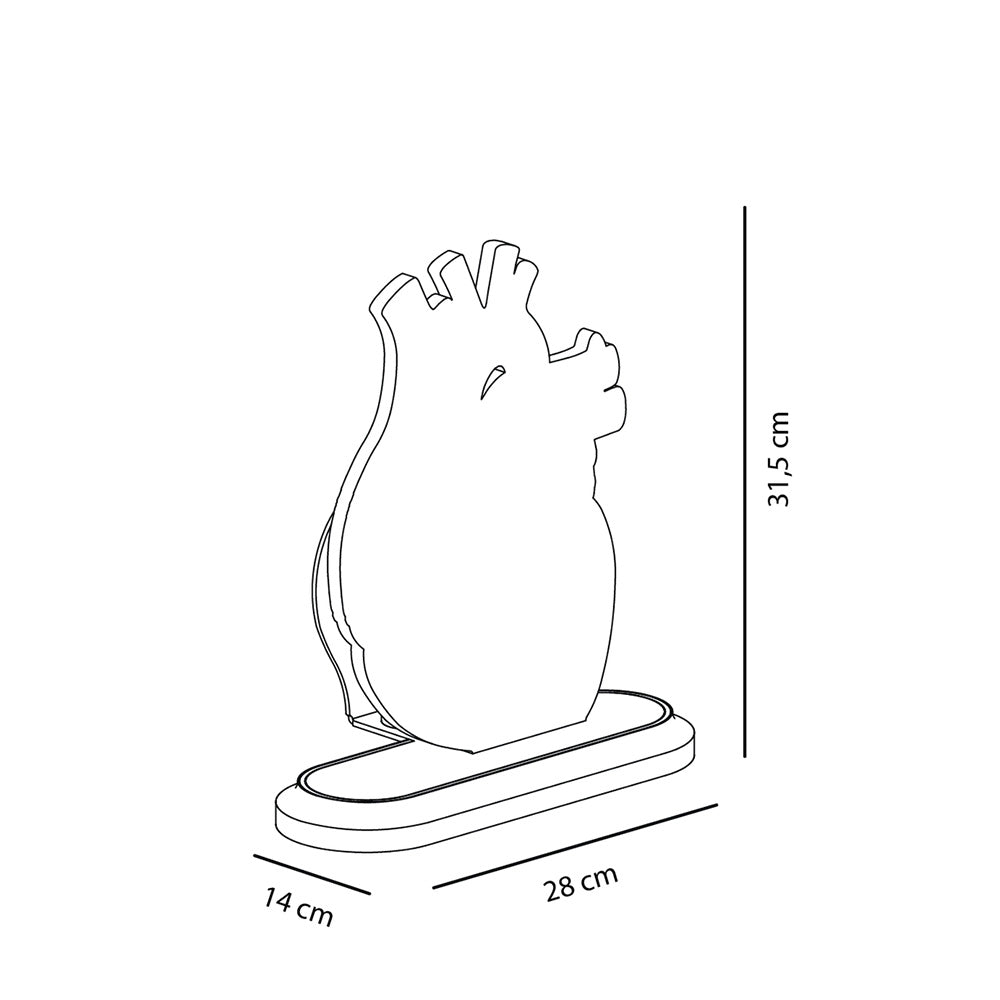 Lampada da Tavolo - TRE/CUORE - Collezione Carrara - Linee Recanati