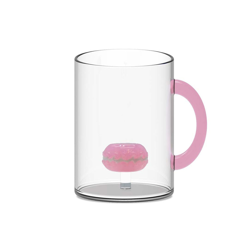Tazza in vetro borosilicato Decoro Macaron Capacità 420 ml - WD Lifestyle