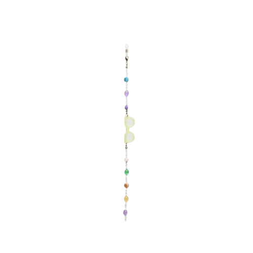 Collana bijoux per occhiali con palline miste multicolor CM - Più Forty