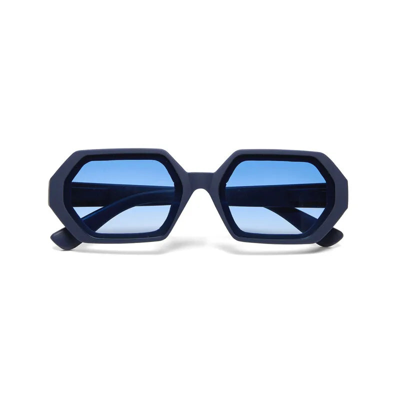 Occhiali da sole esagonali modello Andrea Midnight Blue - Più Forty