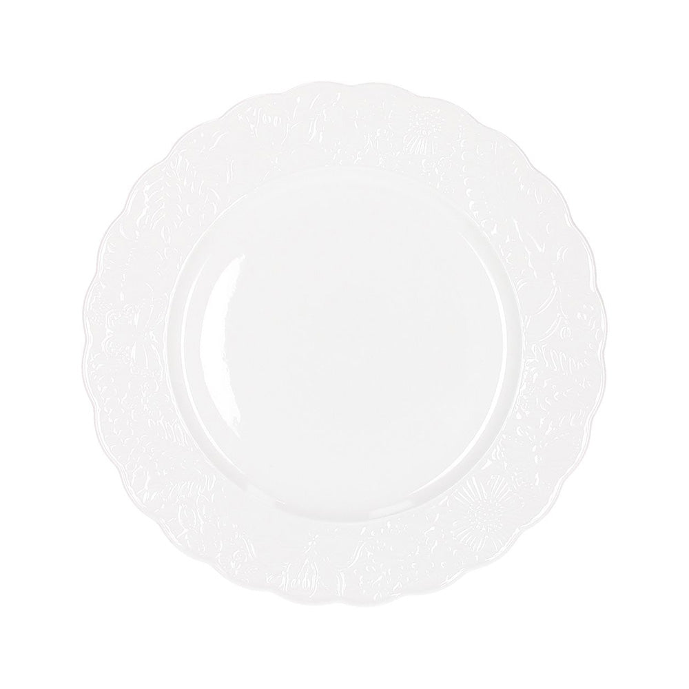 Piatto Piano 28 cm Lace Porcellana Bianco - Tognana