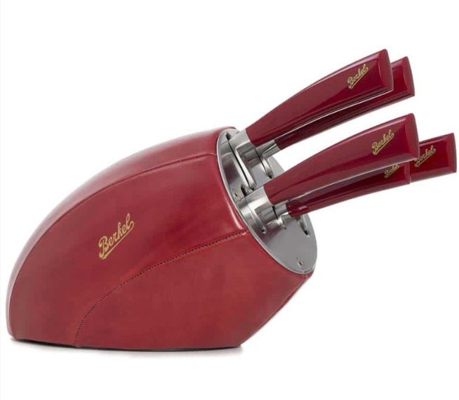 Ceppo 5 coltelli Berkel elegance rosso Berkel