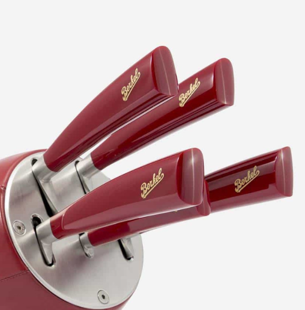 Ceppo 5 coltelli Berkel elegance rosso Berkel