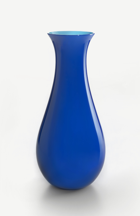 Vaso Antares blu h41cm Nason Moretti