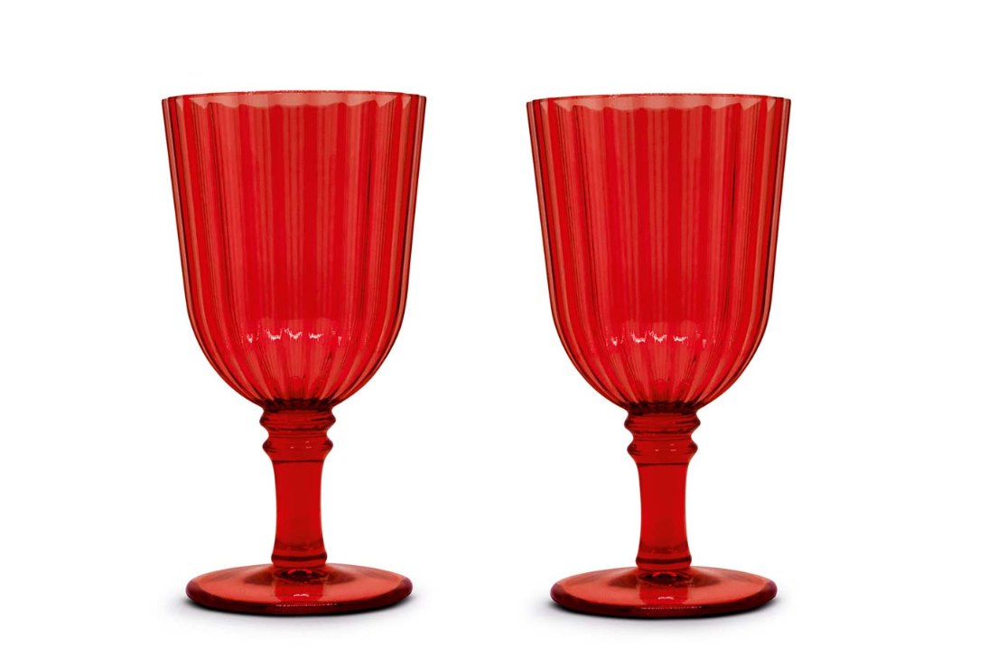 Set 2 calici colorati in acrilico 360ml colore rosso WD Lifestyle