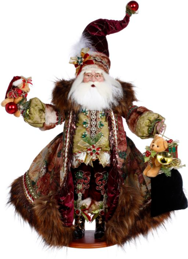 Babbo Natale con orsetto di peluche Mark Roberts