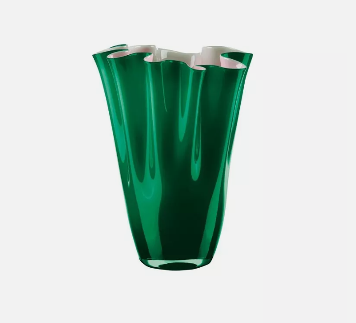 Vaso Pallotino hand made in vetro soffiato Misura Colore verde bosco Onlylux