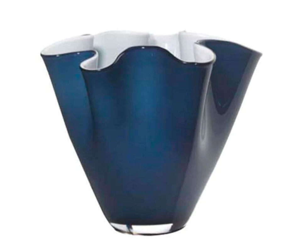 Vaso Wavehand made in vetro soffiato MIsura 25 cm orion blu Onlylux