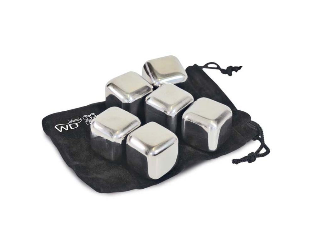 Set 6 cubetti raffredda drink riutilizzabili in Acciaio inox WD Lifestyle