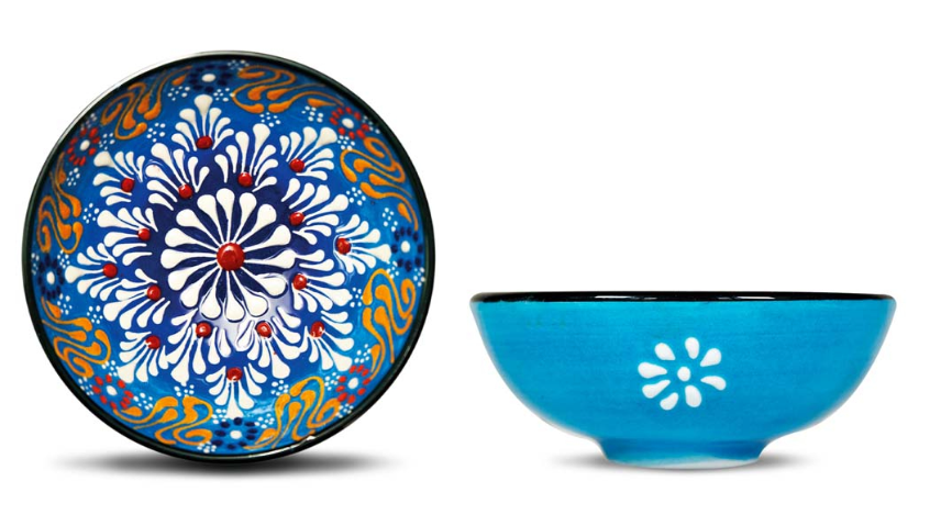 Set 6 coppette in ceramica con decoro a rilievo realizzato a mano WD Lifestyle