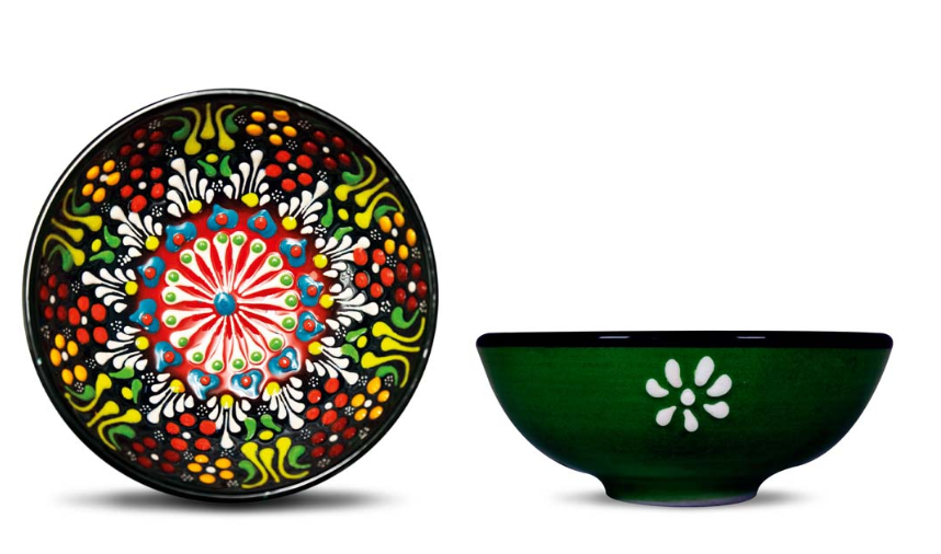 Set 6 coppette in ceramica con decoro a rilievo realizzato a mano WD Lifestyle