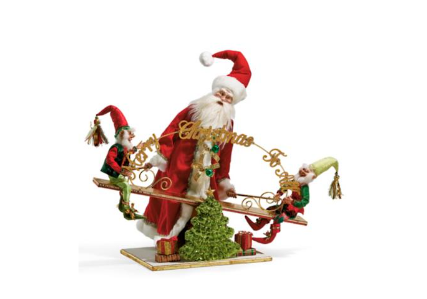 Babbo Natale e Elfi a Dondolo Mark Roberts
