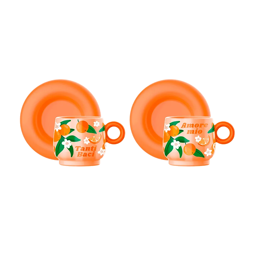Set 2 tazzine Arance- Collezione Mercato della frutta - Bialetti