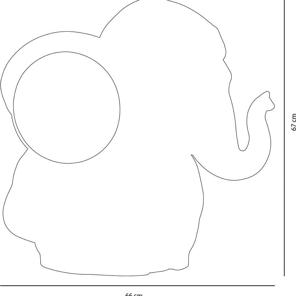 Specchio Animale Elefante - UNO/MR. E - Collezione Zoom - Linee Recanati