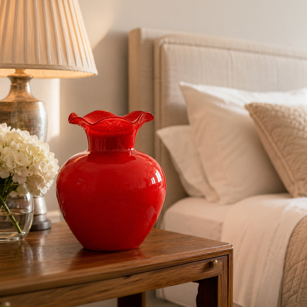 Vaso Rosso Cm.20x25 Collezione Charlotte - Fade