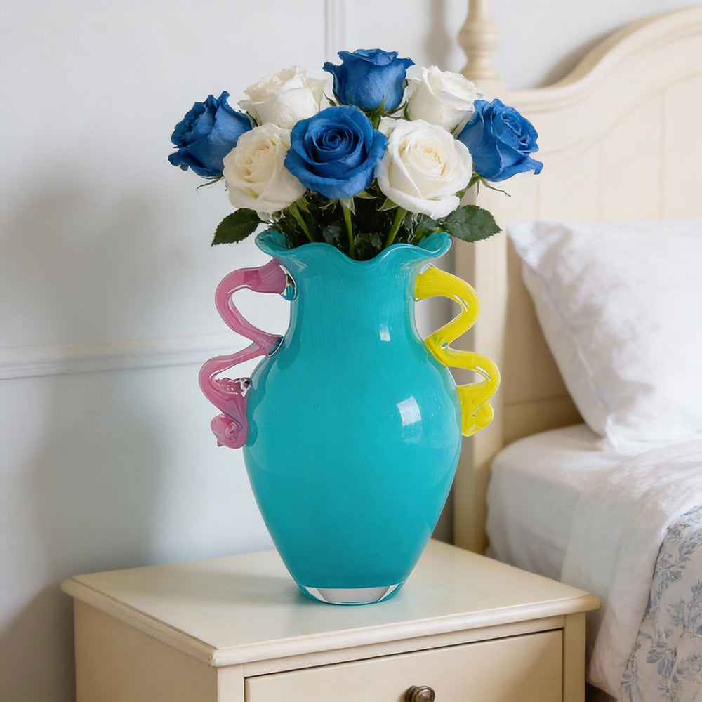 Vaso Azzurro Sfumature CM.19x24H. - Henriette