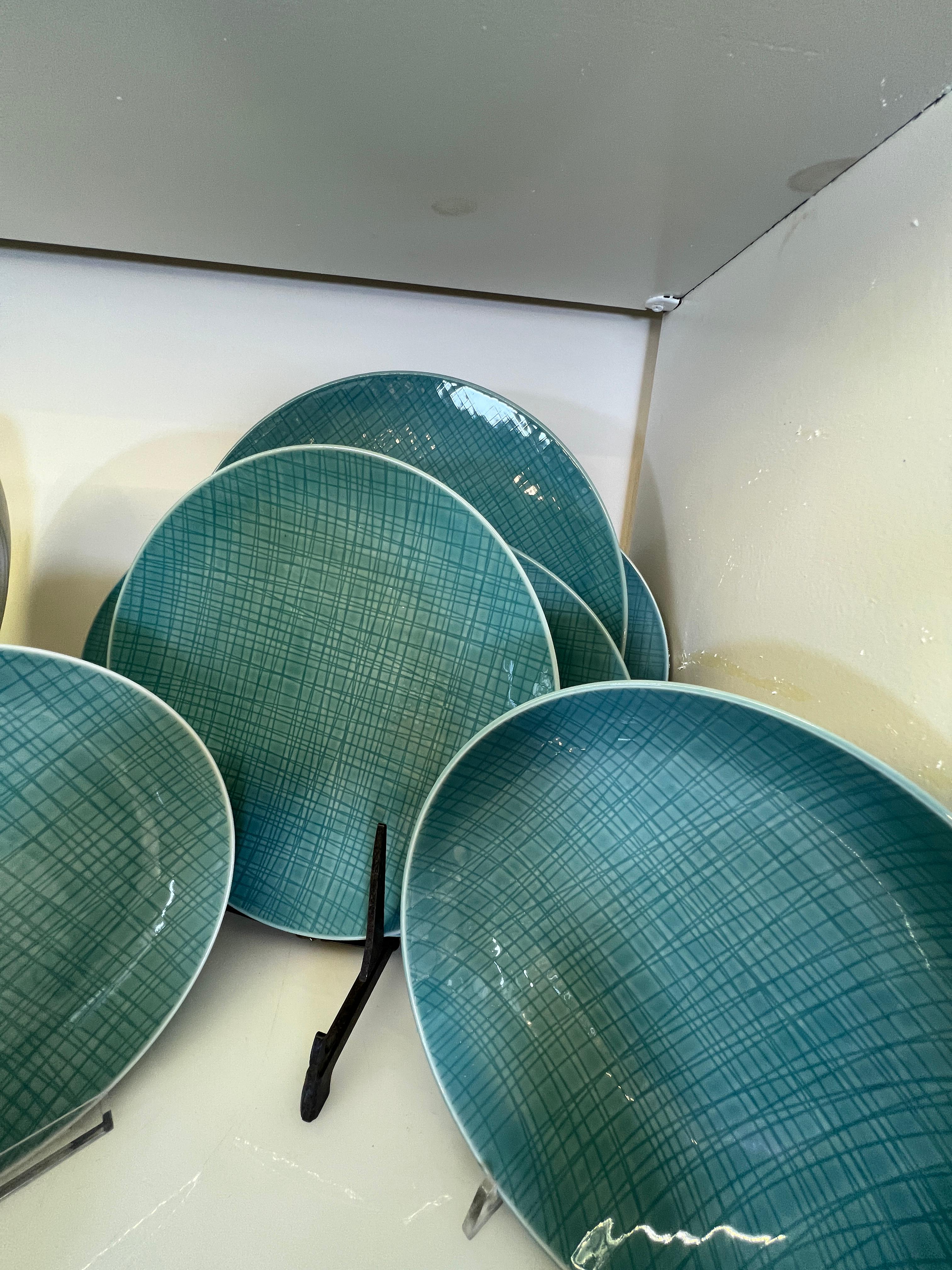Servizio "Mash" azzurro 39pzi in porcellana Rosenthal