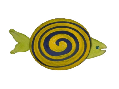 Ciotola Flat Fish yellow Borowski