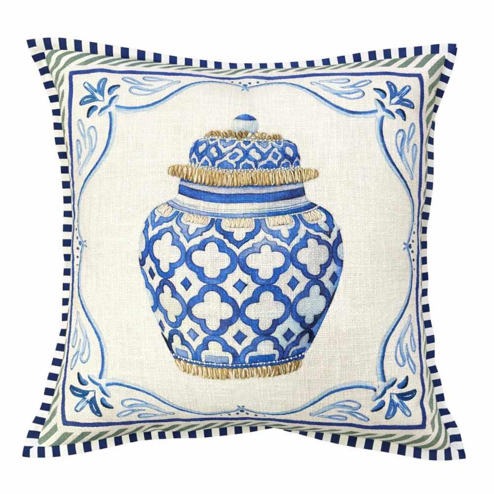 Cuscino 45x45 cm vaso - Santorini - Clodette