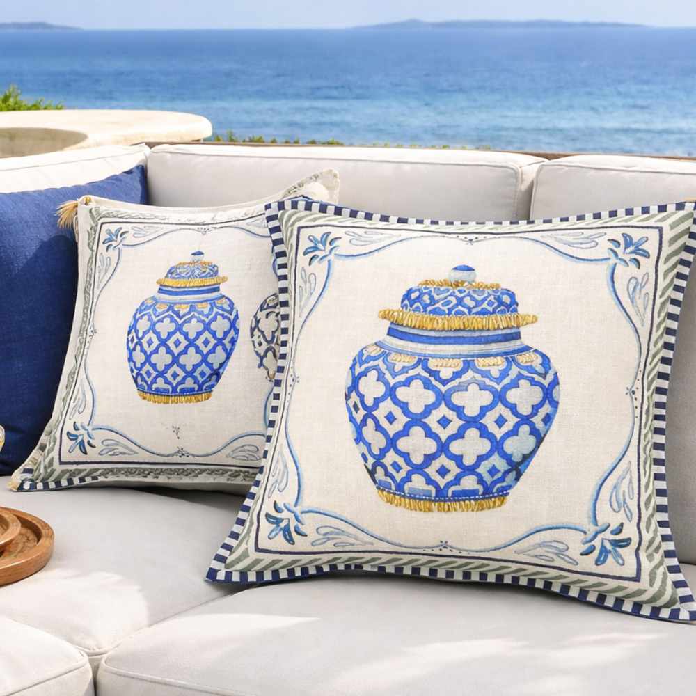 Cuscino 45x45 cm vaso - Santorini - Clodette