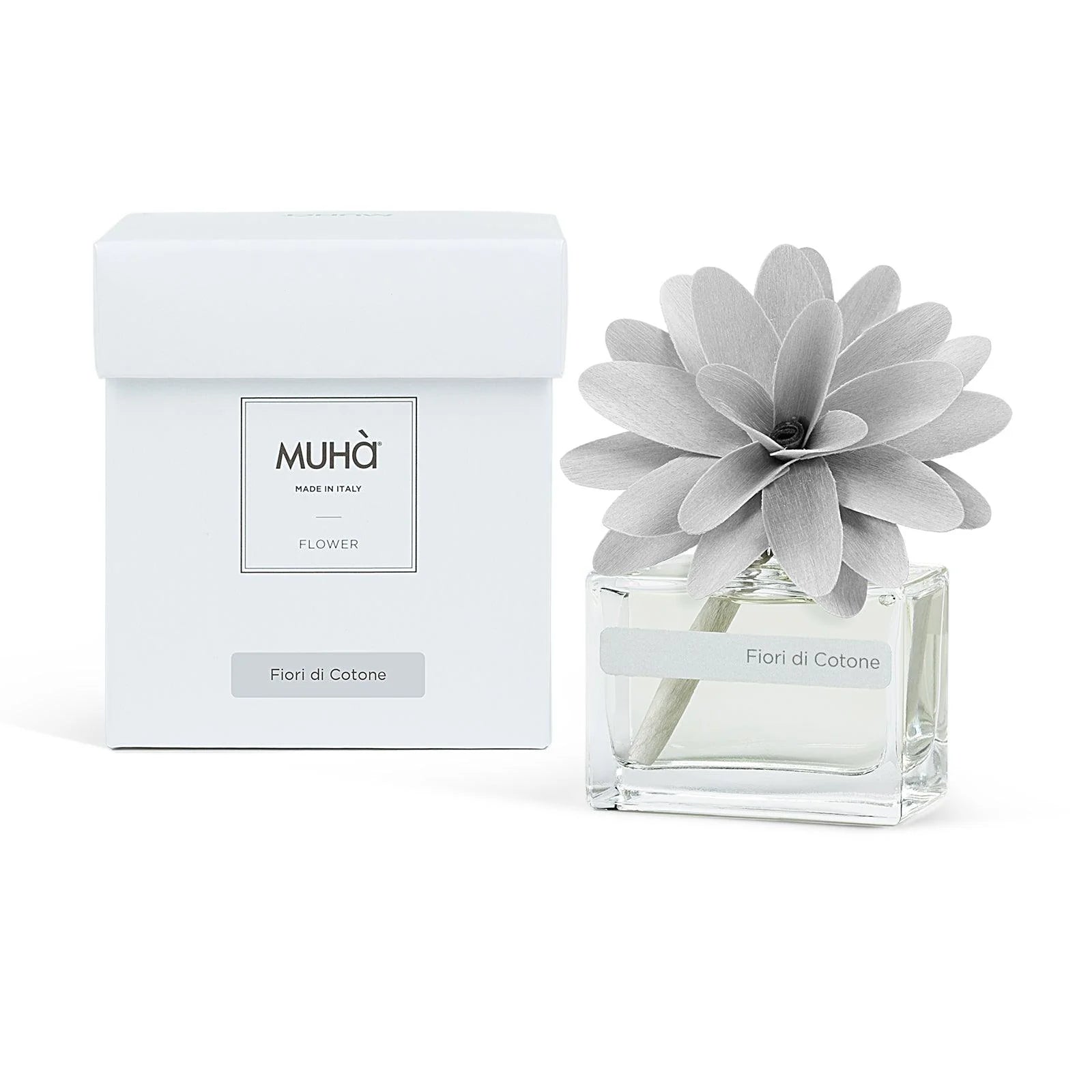 Profumatore per ambienti Flower Diffuser, Fragranza Fiori di Cotone, Diffusore Ambiente con Fiore in Legno di Betulla in vari formati Muha