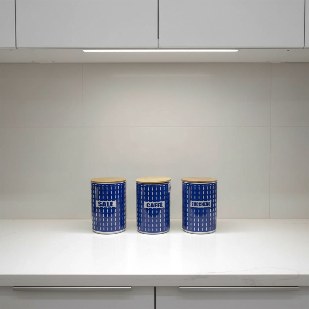 Set 3 barattoli Havana Blu 10x15cm - Fade Maison