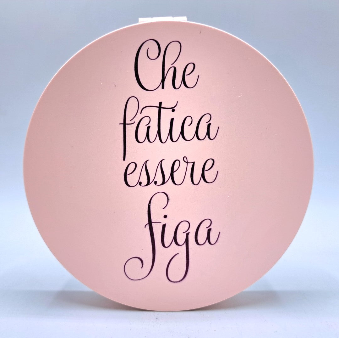 Specchio richiudibile portatile LED rosa Che Fatica