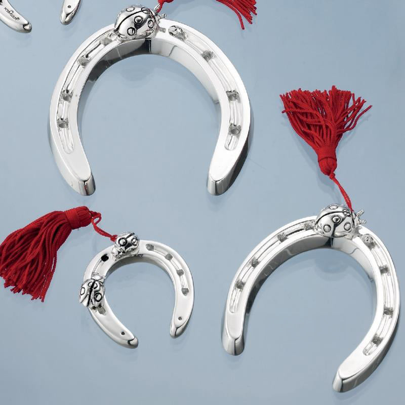 Ferro di cavallo con coccinelle - Moda Argenti