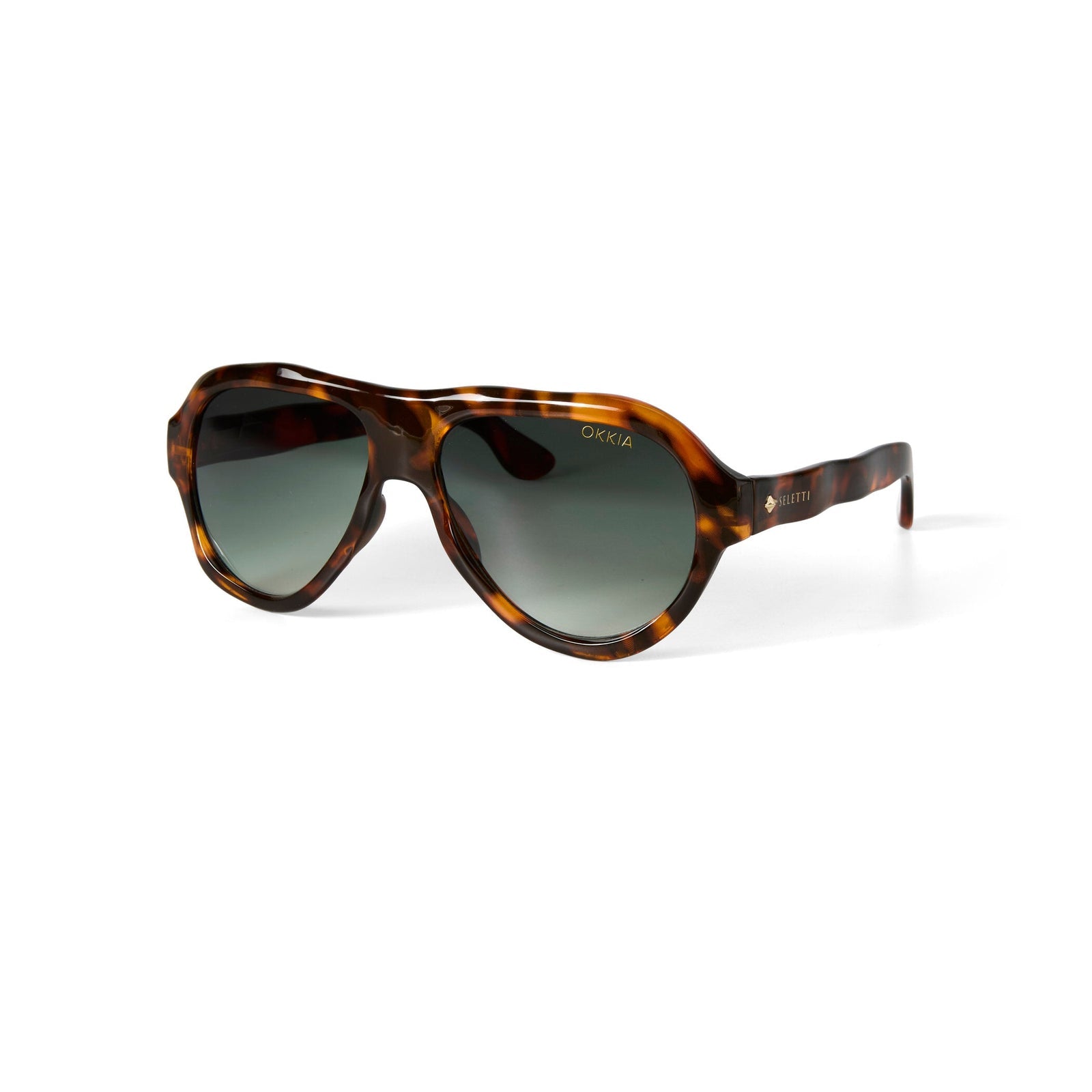 Occhiali da sole Seletti x OKKIA Florida Havana con lenti verdi - Più Forty