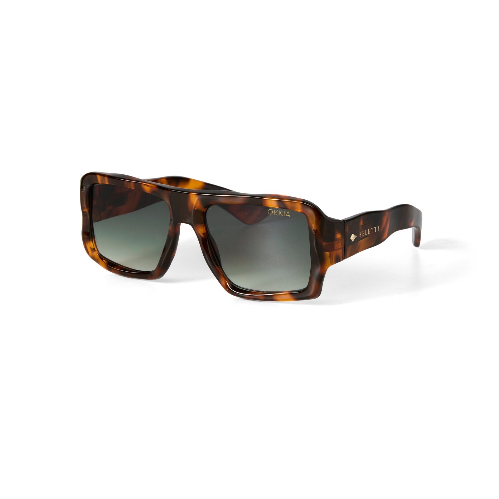Occhiali da sole Seletti x OKKIA Kansas Havana con lenti verdi - Più Forty