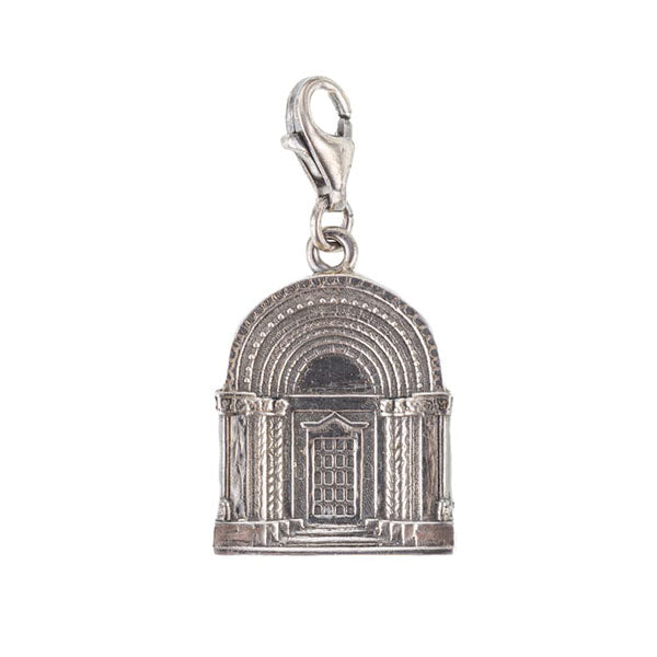 Ciondolo I Love Abruzzo in Argento Portale di San Benedetto dei Marsi - Santa Sabina